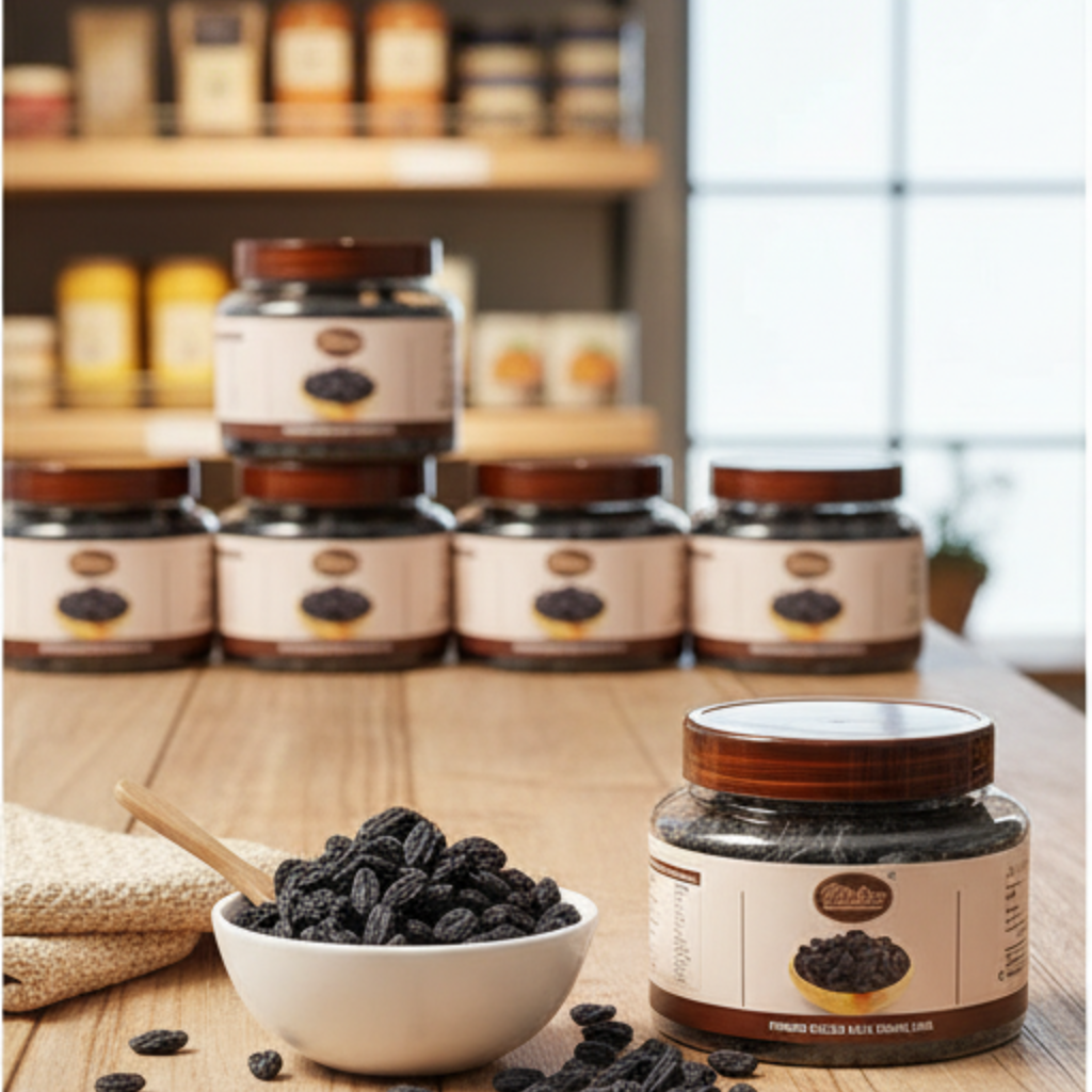 Premium Seedless Black Raisins Long